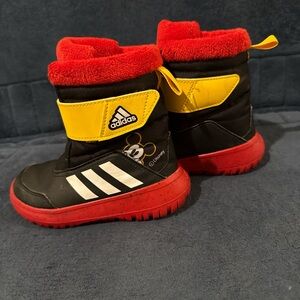 Adidas Kids Black and Red Shoes